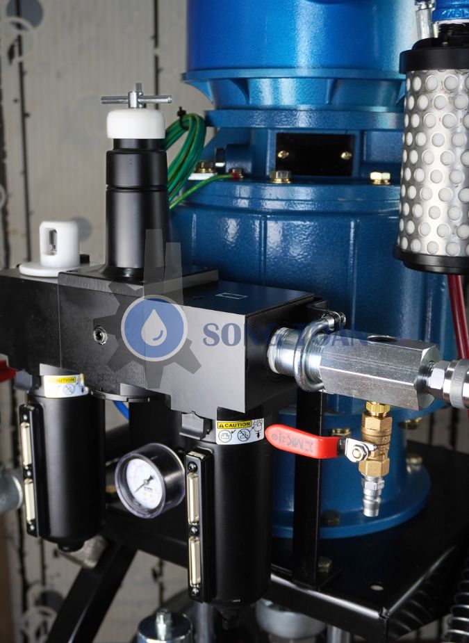 máy phun sơn dầu, sơn epoxy đặc 